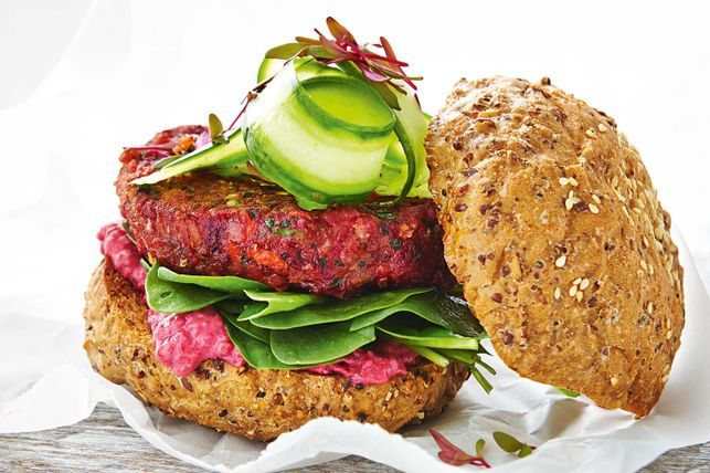 Beet and bean burger recipe