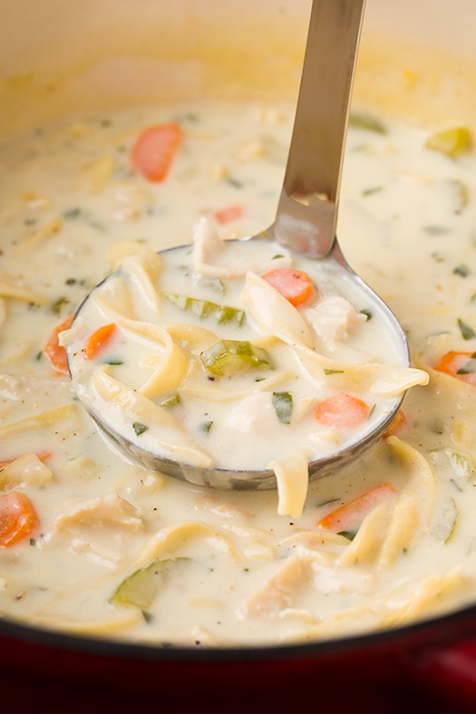 Creamy chicken pasta soup recipe